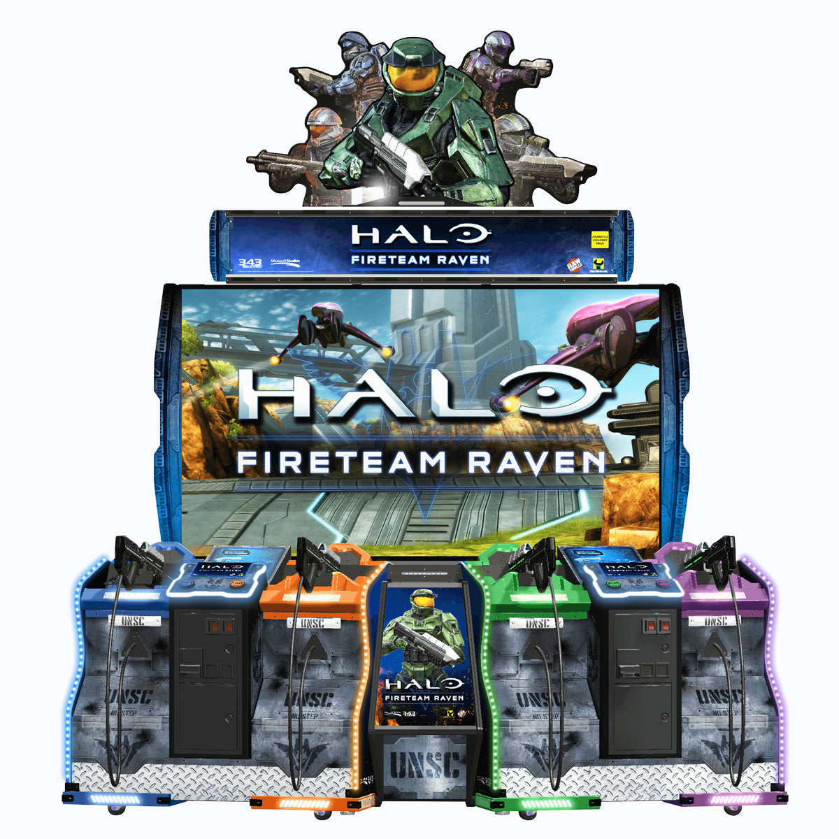 Raw Thrills Halo Fire Team Raven 4 Player Gun Arcade Game