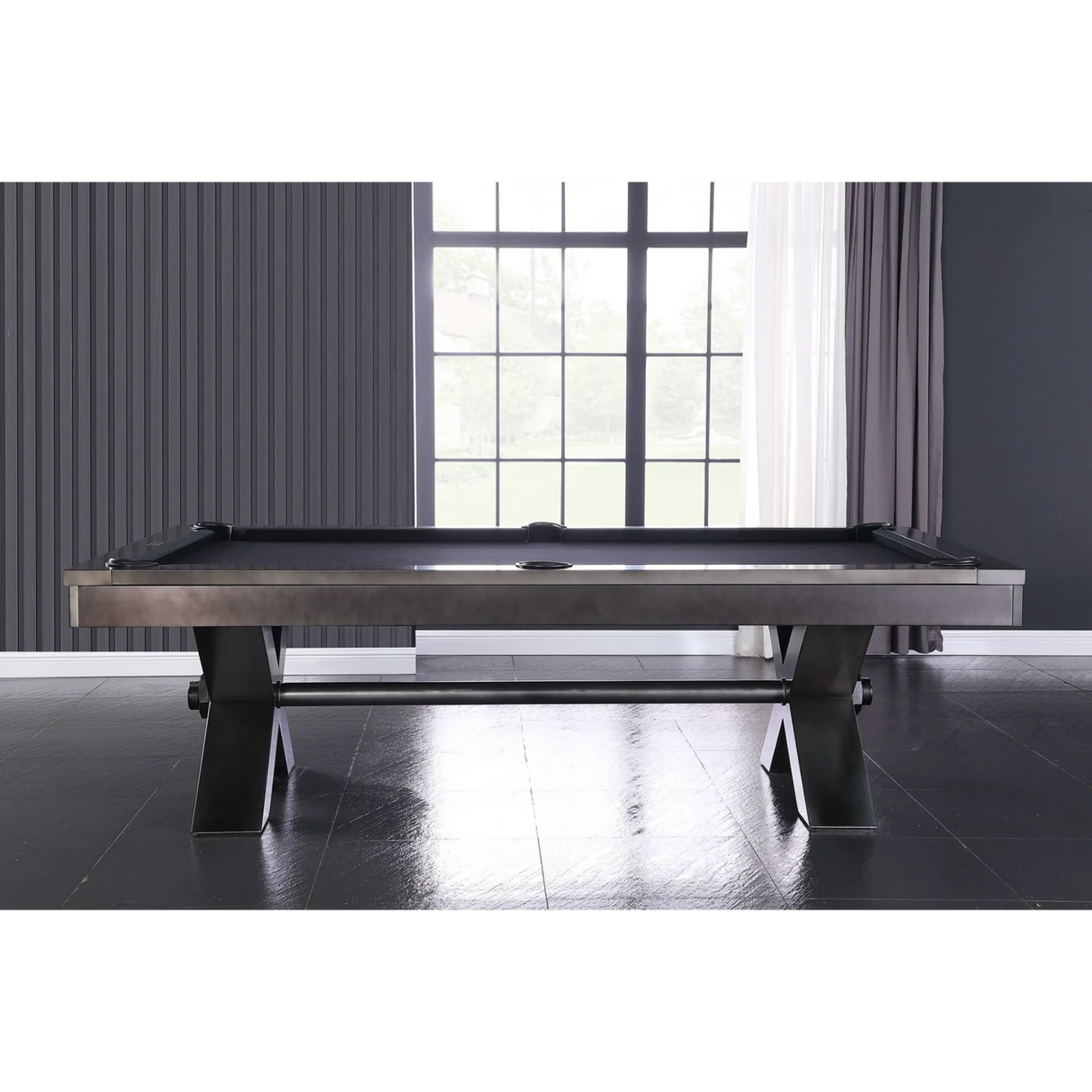 Plank & Hide Vox Steel Pool Table with Free Accessory Kit and Free Steel Cue Rack