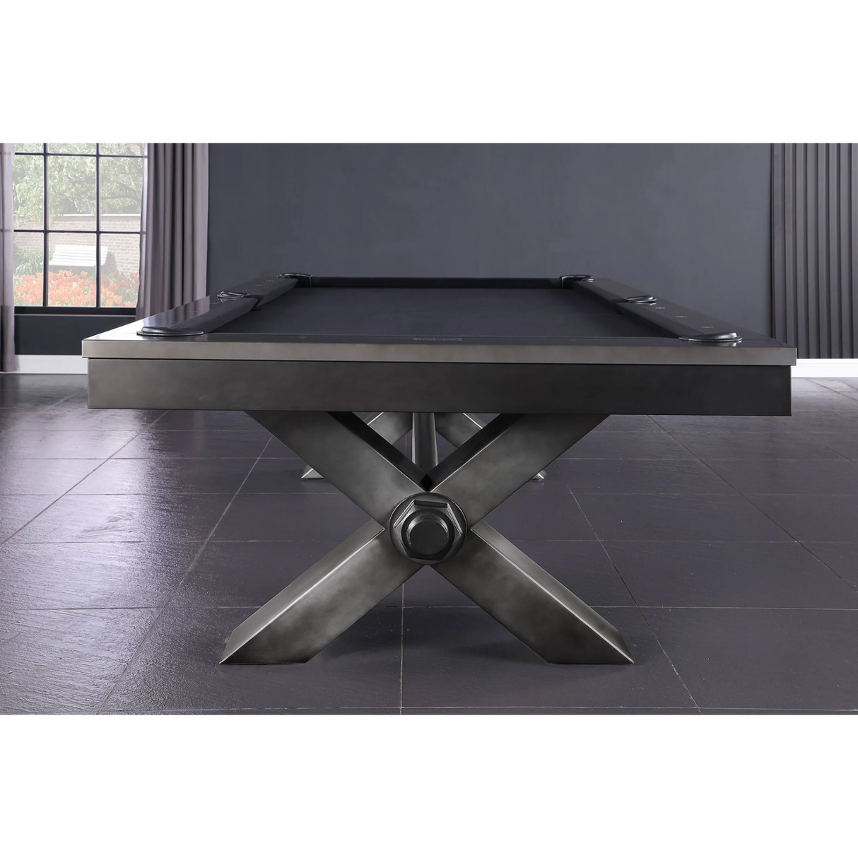 Plank & Hide Vox Steel Pool Table with Free Accessory Kit and Free Steel Cue Rack