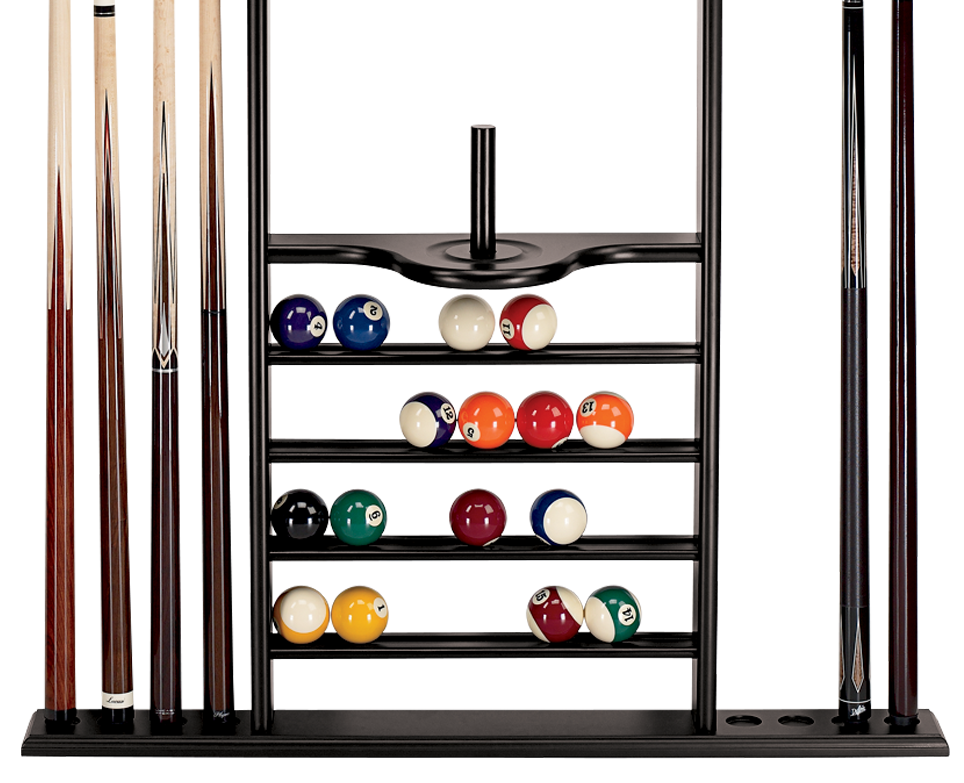 American Heritage Billiards 7-Cue Wall Rack (Black)