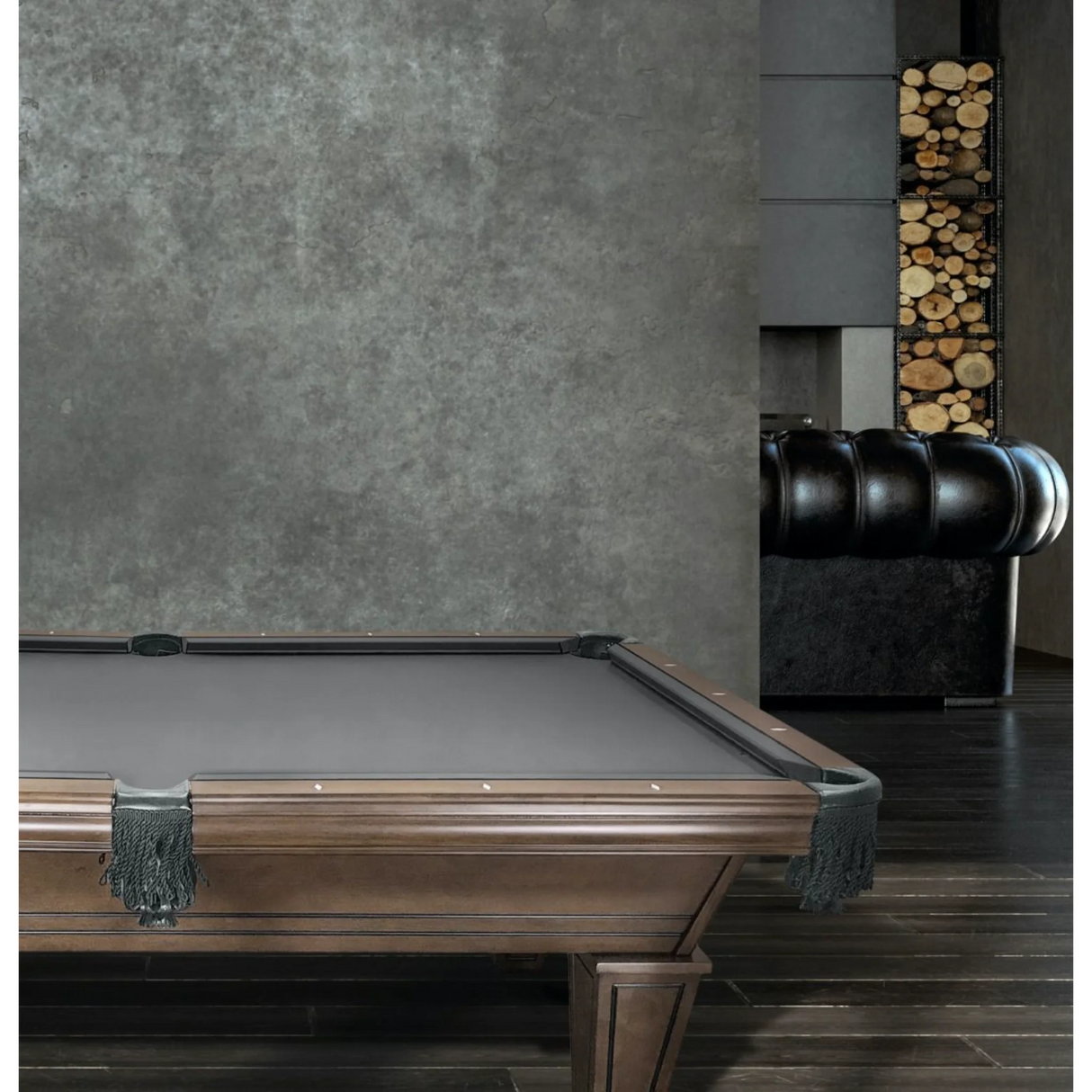 Plank & Hide Carrigan Wood Pool Table with Free Accessory Kit