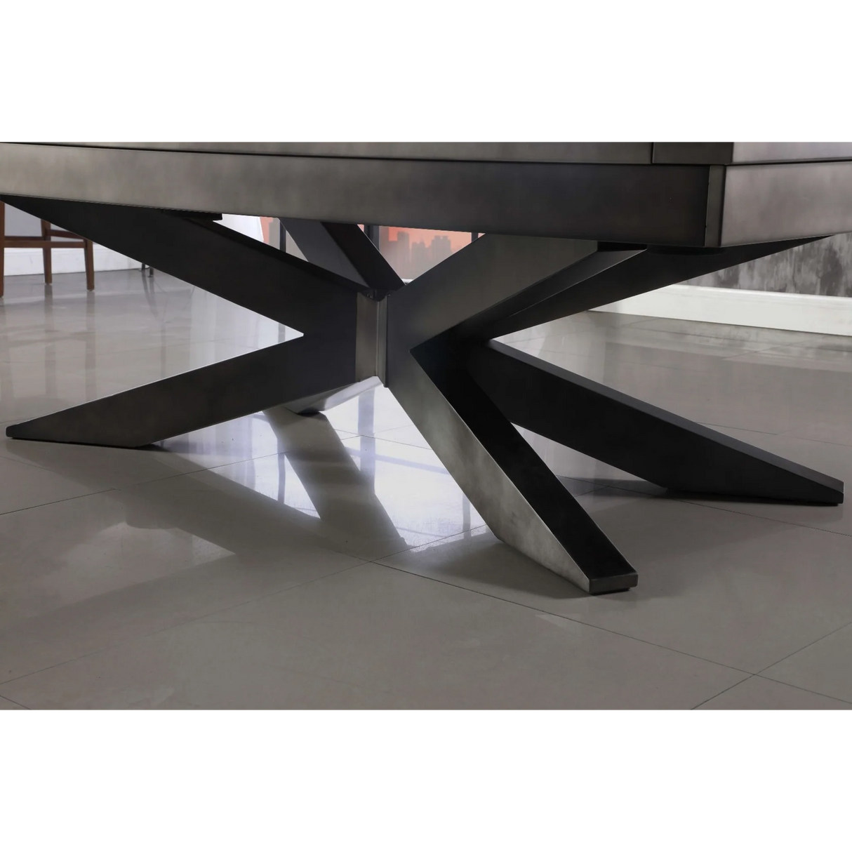 Plank & Hide Felix Steel Pool Table (Size 8') 28005-GUN with Free Accessory Kit, Free Steel Cue Rack