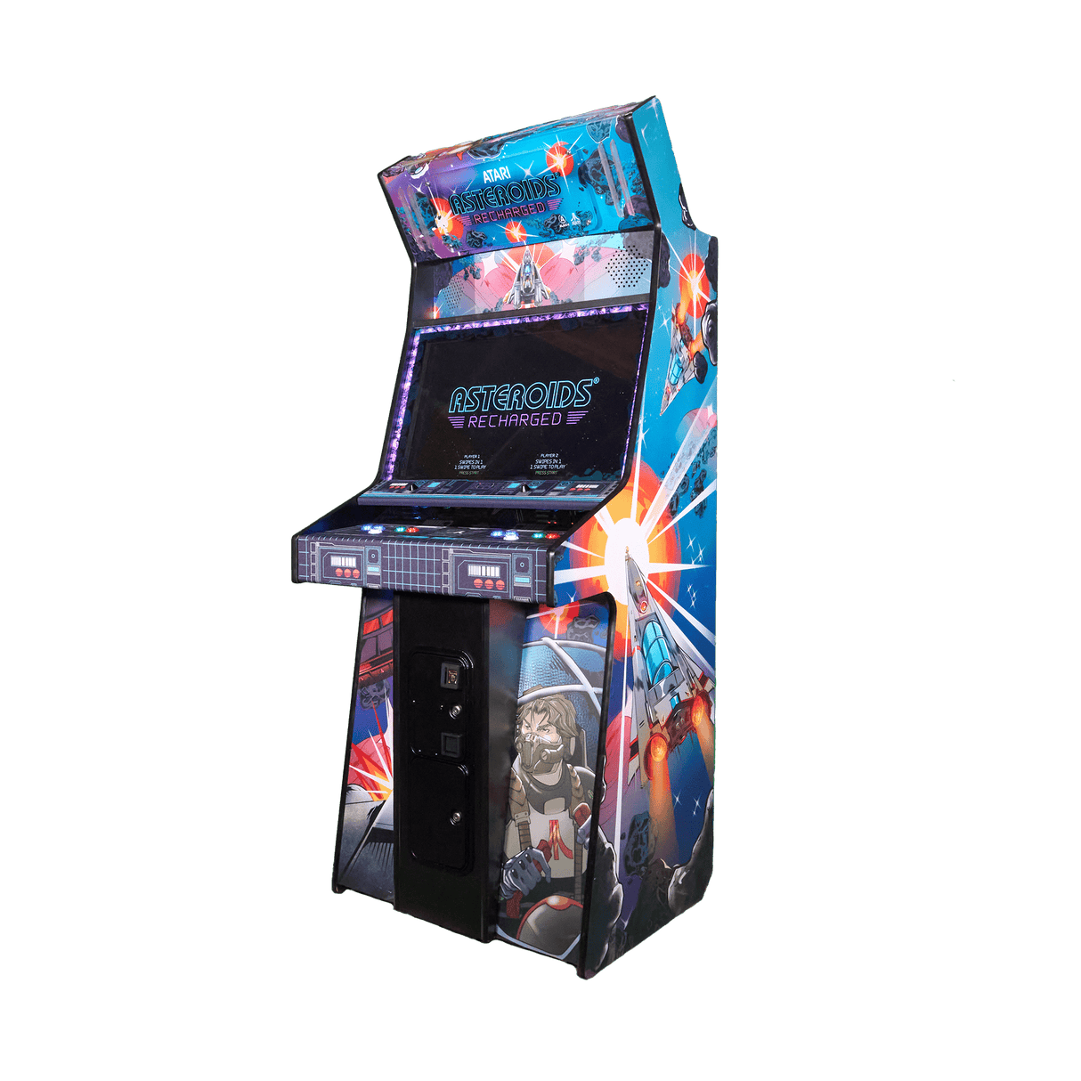 Alan-1 Asteroids Recharged 2-Player Arcade Game Cabinet