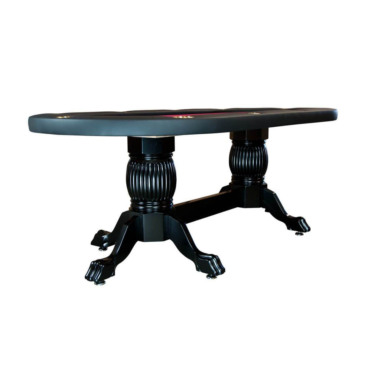 BBO Poker Tables Elite Black Oval Poker Table 10 Person