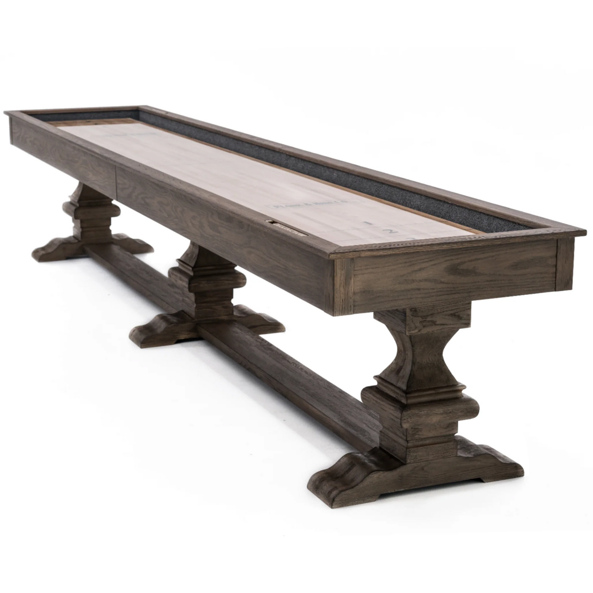 Plank & Hide Beaumont Shuffleboard Table with Free Bowling Pin Set