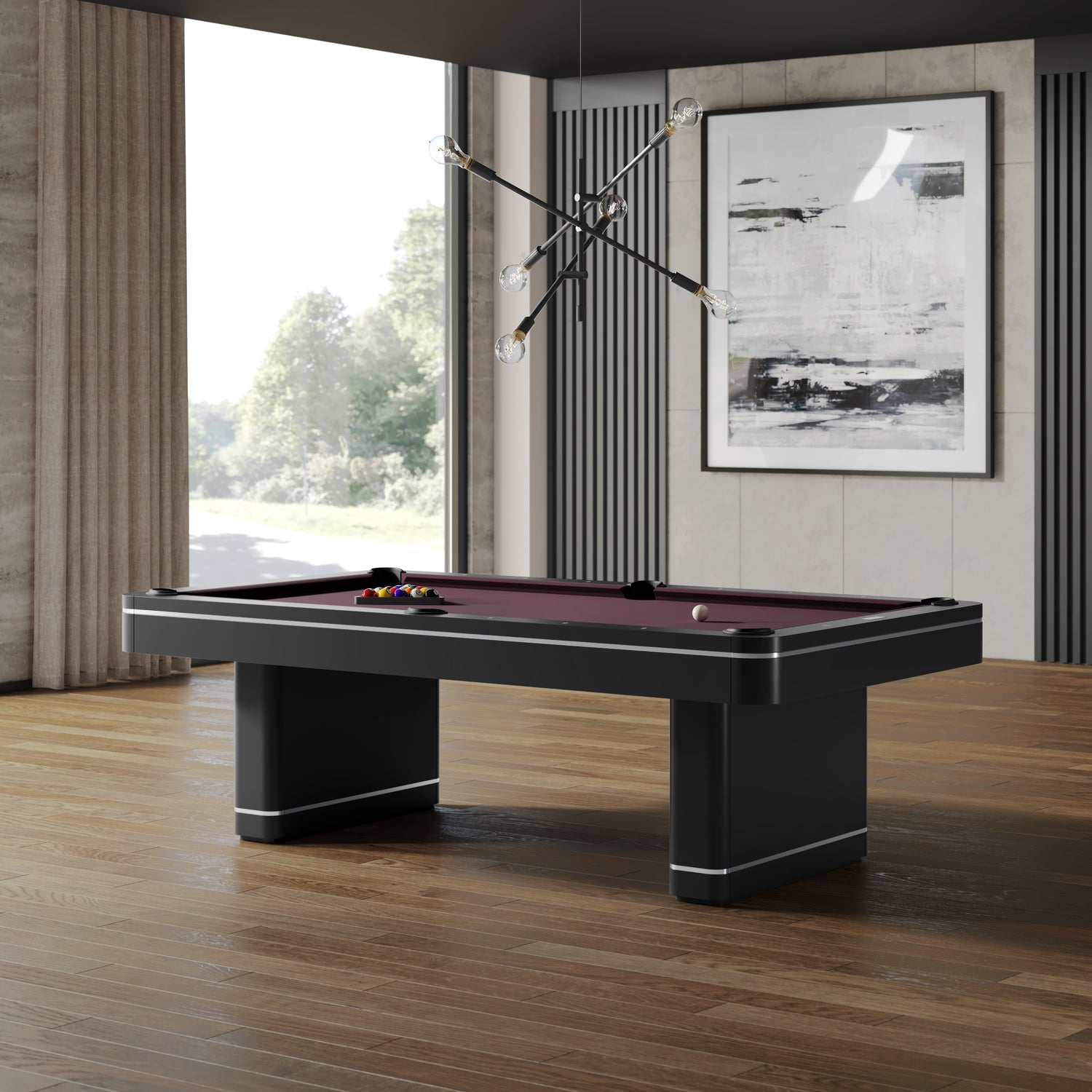 Plank & Hide Deco 8' Pool Table - Black