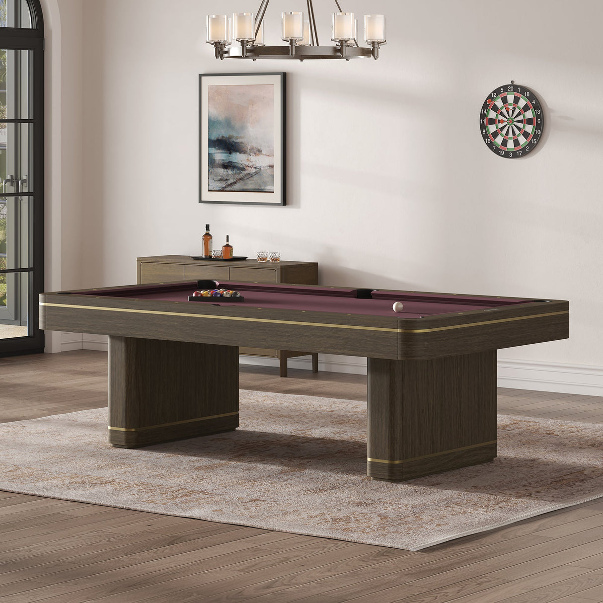 Plank & Hide Deco 8' Pool Table - Shadow Greige