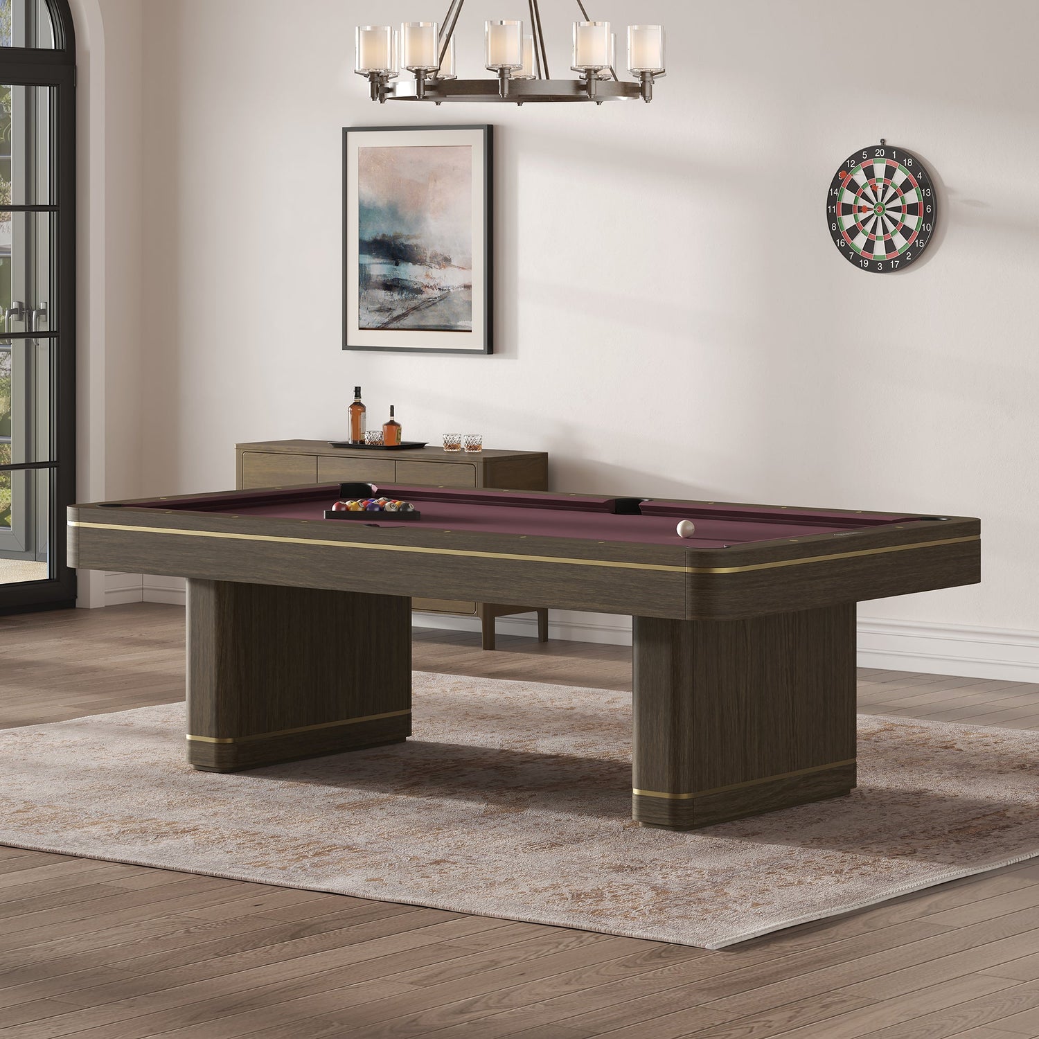 Plank & Hide Deco 8' Pool Table - Shadow Greige