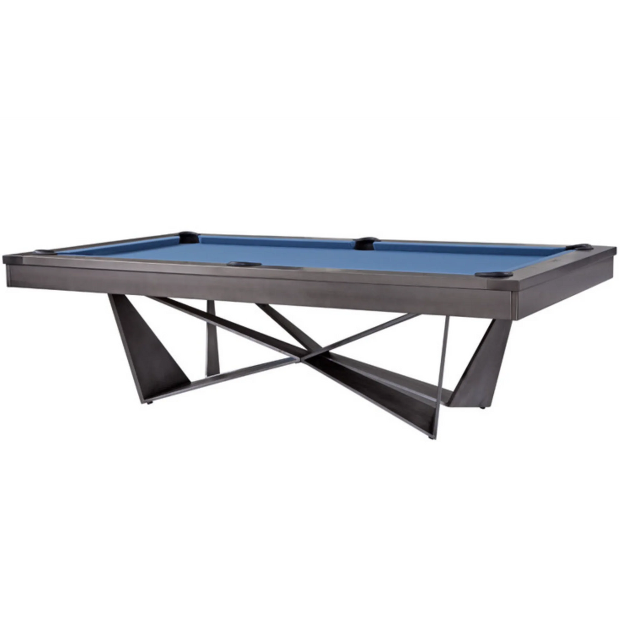 Plank & Hide Essex Steel Pool Table (Size 8') 28066-GUN with Free Accessory Kit and Free Steel Cue Rack