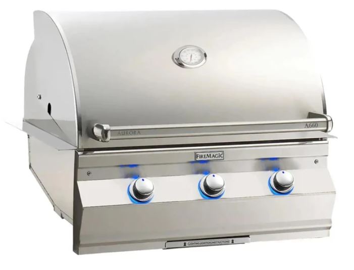 FireMagic A660i Aurora 30" Built-In Grill with Analog Thermometer and Infrared Burner