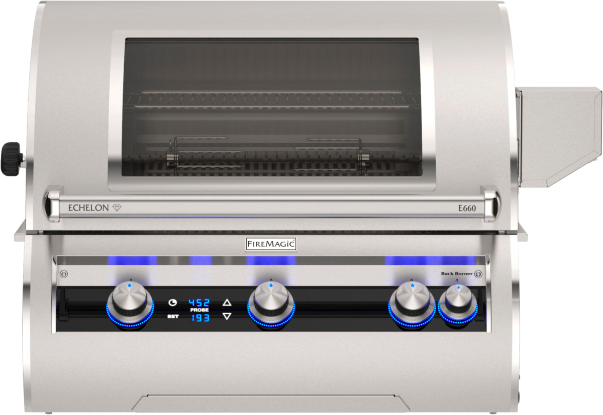 FireMagic E660i Echelon 30" Built-In Grill with Digital Thermometer and Magic View Window