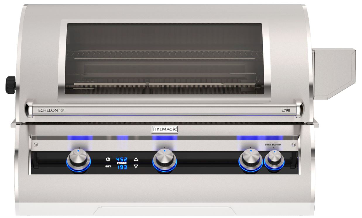 FireMagic E790i Echelon 36" Built-In Grill with Digital Thermometer, Infrared Burner and Magic View Window