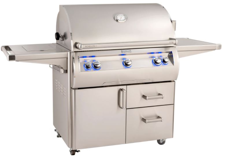 FireMagic E790s Echelon 36" Portable Grill with Analog Thermometer and Flush Mounted Single Side Burner