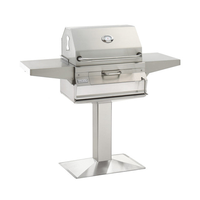 FireMagic Legacy Charcoal 24" Stainless Steel Patio Post Mount Grill
