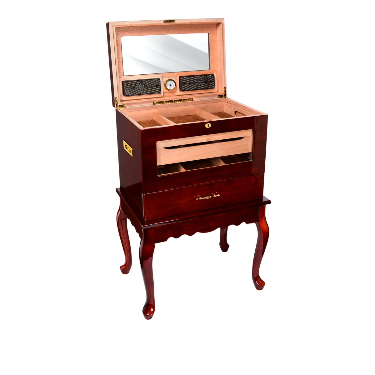 Quality Importers Geneve Table Cigar Humidor