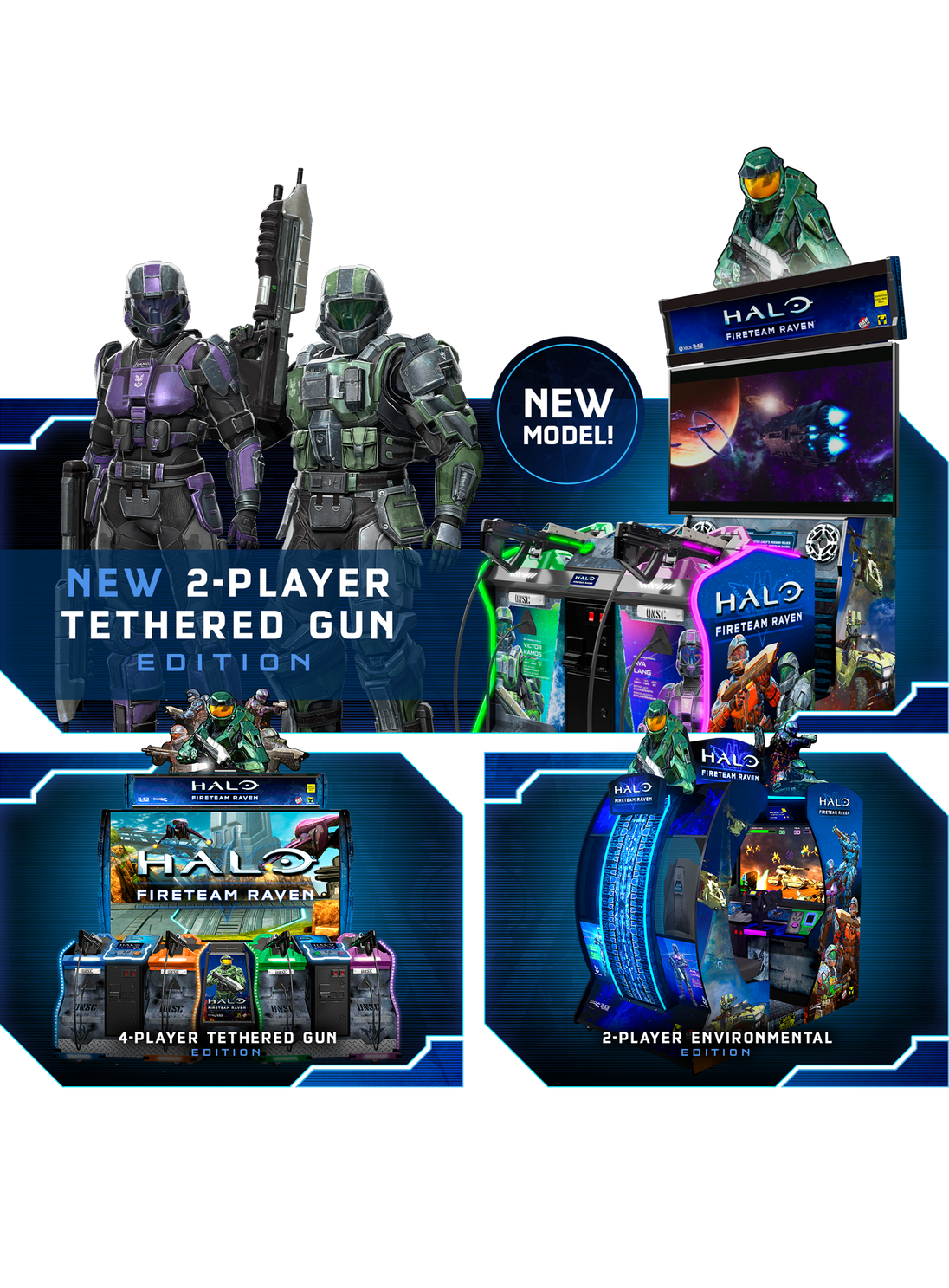 Raw Thrills Halo Fireteam Raven Tethered 2 Player Arcade Game