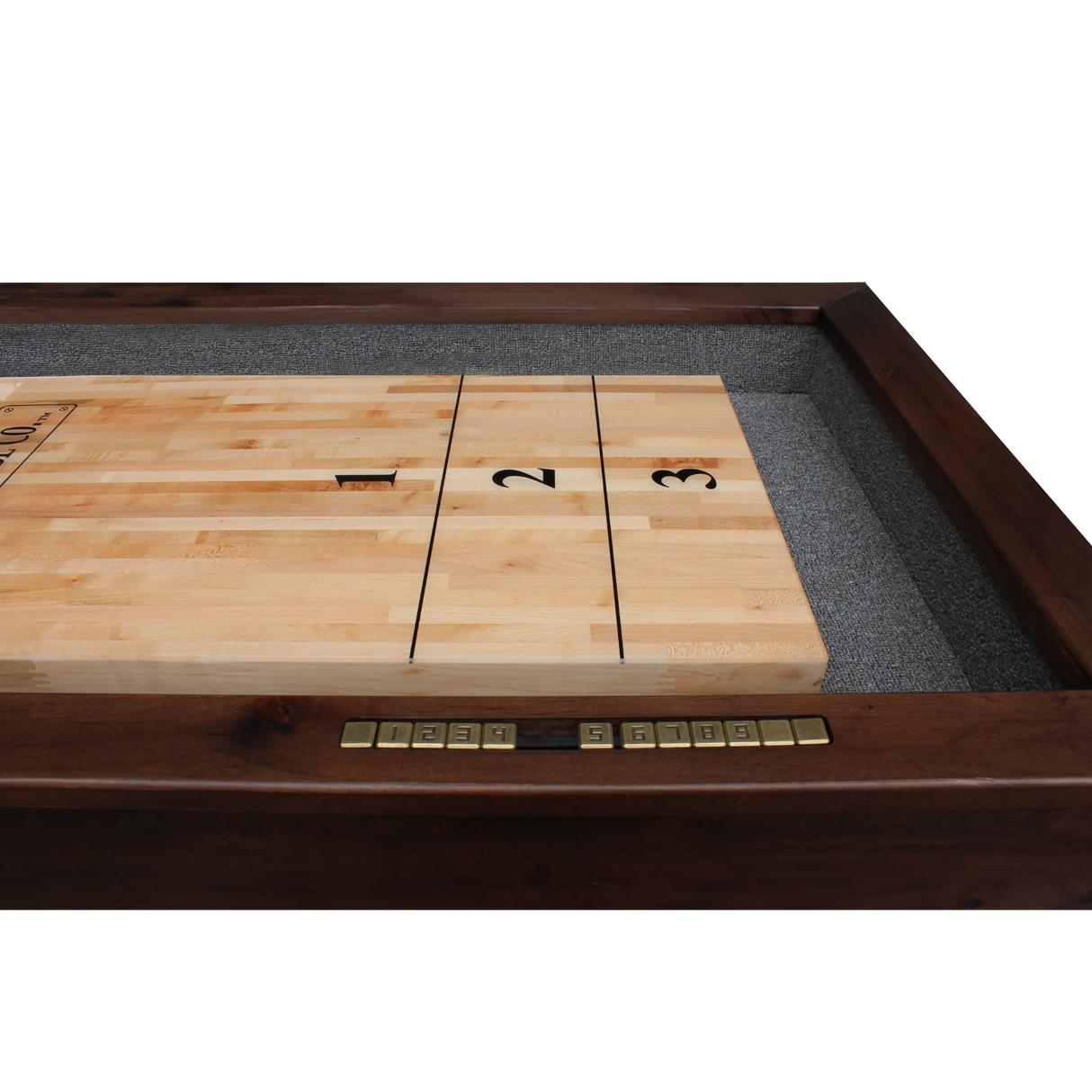 Plank & Hide Lucas Shuffleboard Table with Free Bowling Pin Set