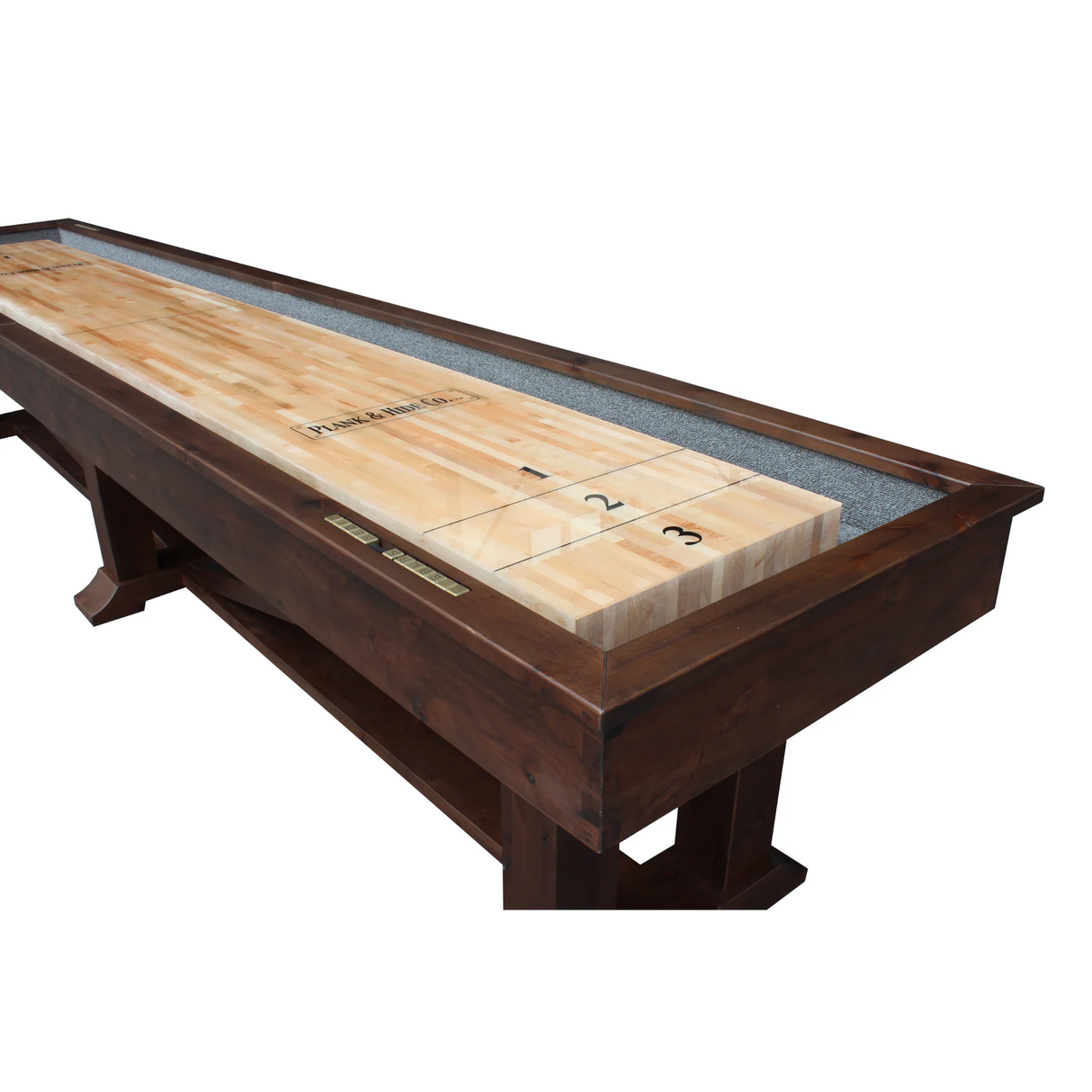 Plank & Hide Lucas Shuffleboard Table with Free Bowling Pin Set