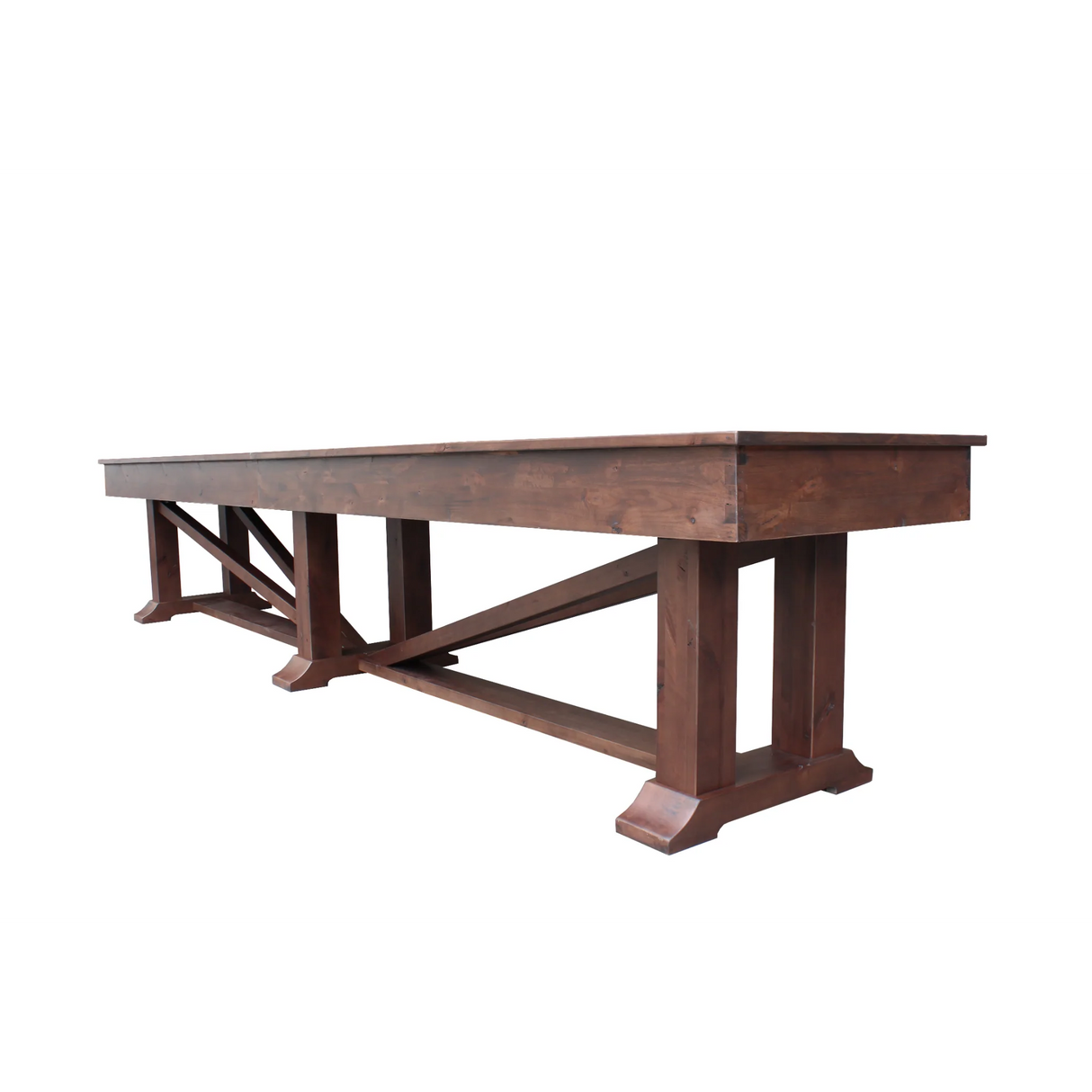 Plank & Hide Lucas Shuffleboard Table with Free Bowling Pin Set