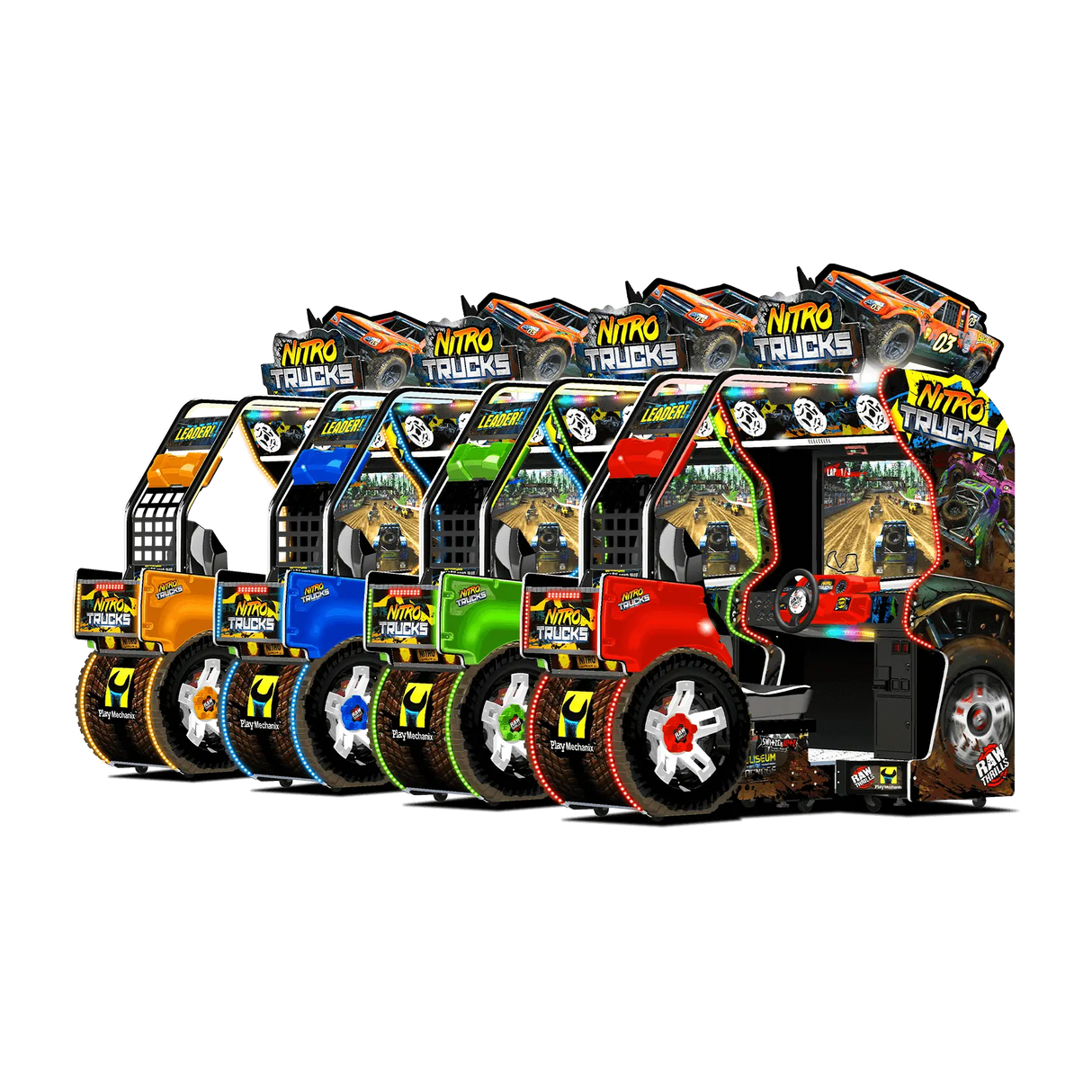 Raw Thrills Nitro Trucks Offroad Racing Arcade Game