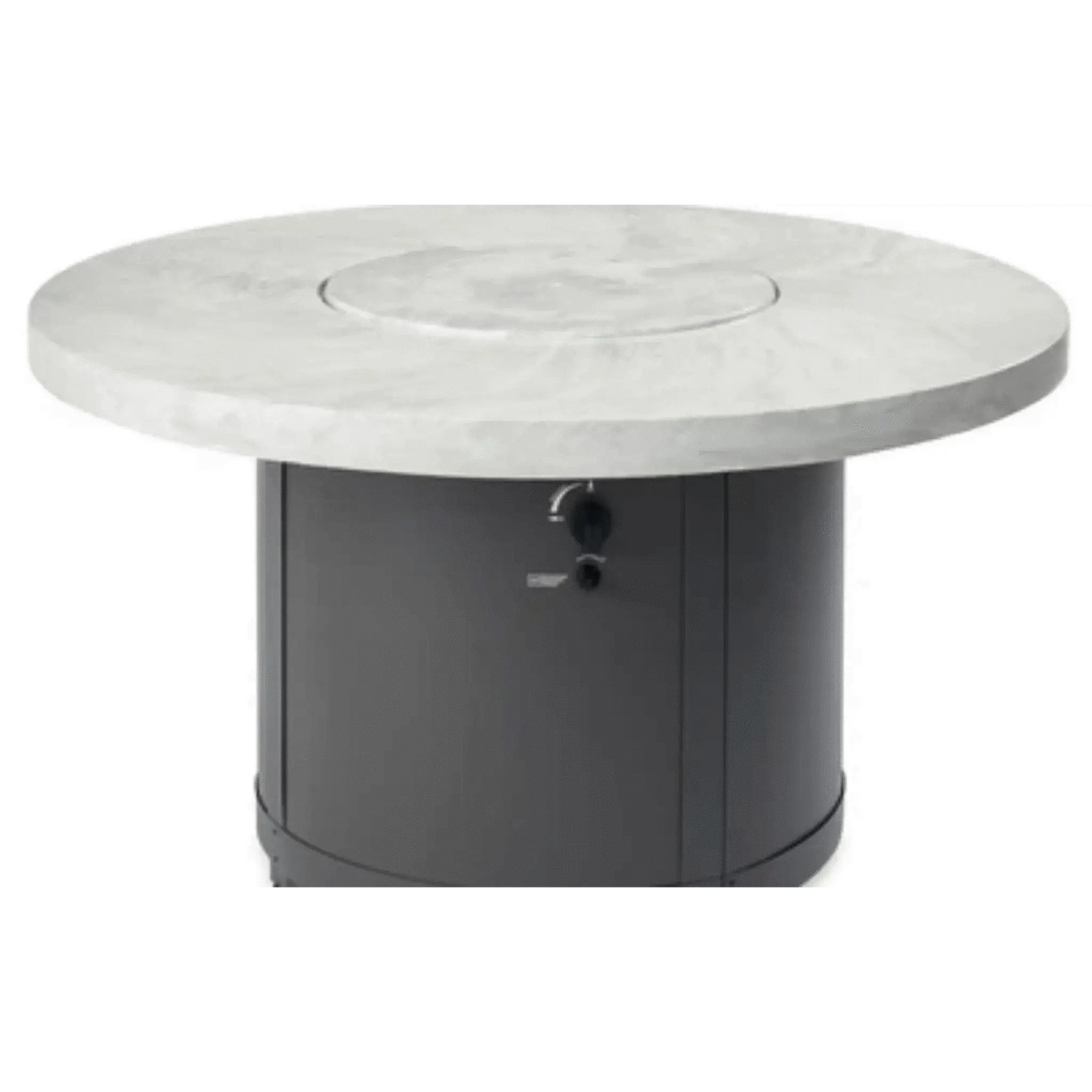Outdoor Greatroom White Onyx Beacon Chat Height Fire Table