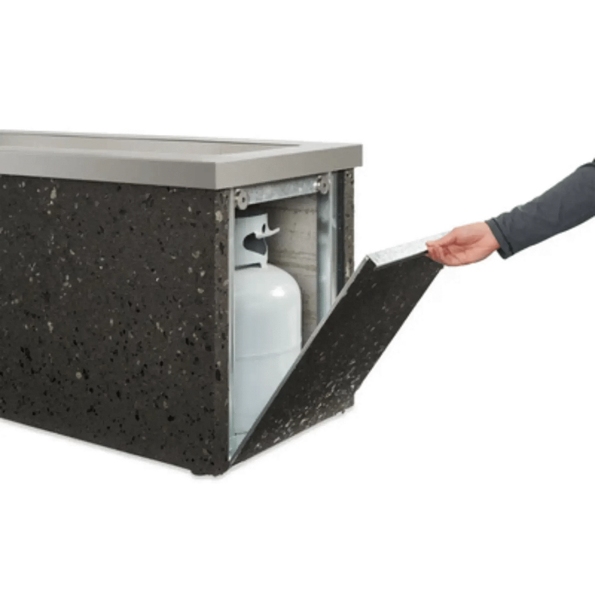 Outdoor Greatroom Stainless Steel Key Largo Fire Table