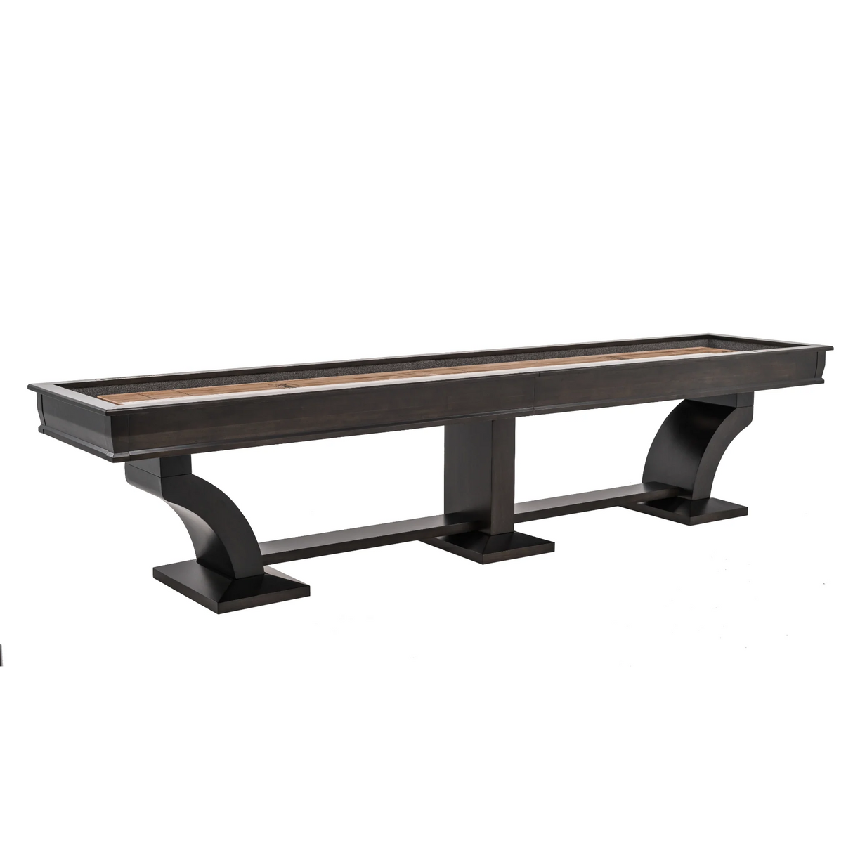 Plank & Hide Paxton Shuffleboard Table with Free Bowling Pin Set