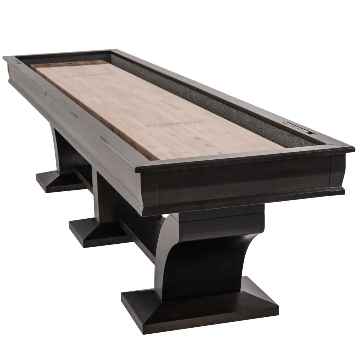 Plank & Hide Paxton Shuffleboard Table with Free Bowling Pin Set