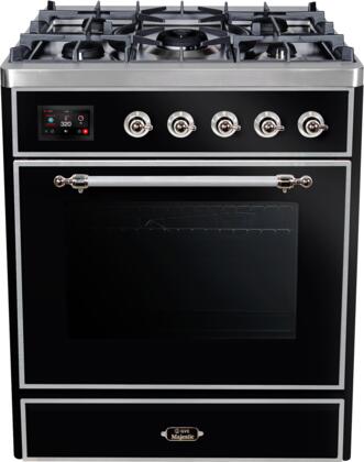 ILVE Majestic 30 Inch Dual Fuel Range Burner Top 5 Burners - UM30DNE3