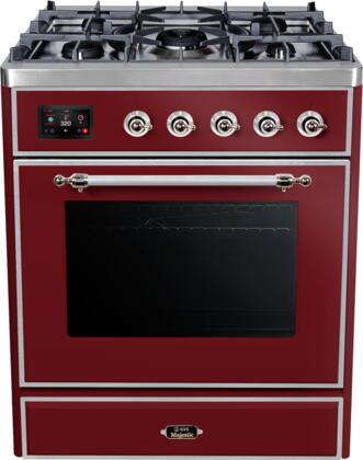 ILVE Majestic 30 Inch Dual Fuel Range Burner Top 5 Burners - UM30DNE3