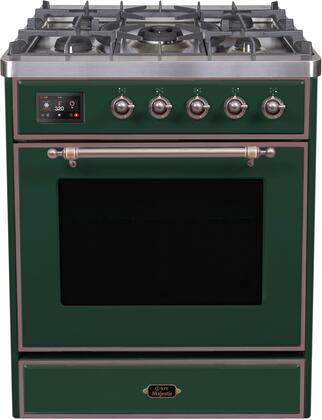 ILVE Majestic 30 Inch Dual Fuel Range Burner Top 5 Burners - UM30DNE3