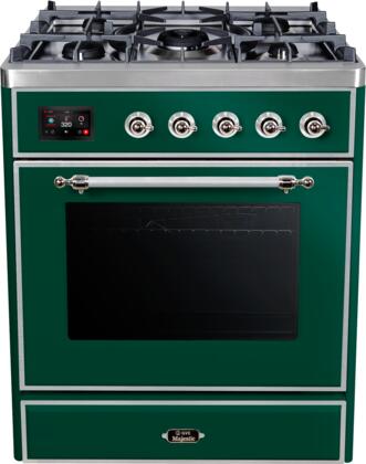 ILVE Majestic 30 Inch Dual Fuel Range Burner Top 5 Burners - UM30DNE3