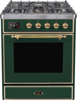 ILVE Majestic 30 Inch Dual Fuel Range Burner Top 5 Burners - UM30DNE3