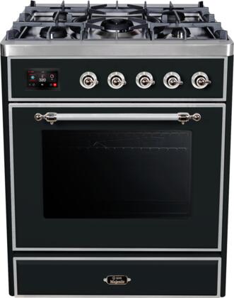 ILVE Majestic 30 Inch Dual Fuel Range Burner Top 5 Burners - UM30DNE3