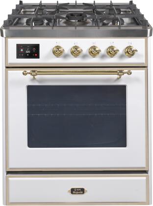 ILVE Majestic 30 Inch Dual Fuel Range Burner Top 5 Burners - UM30DNE3
