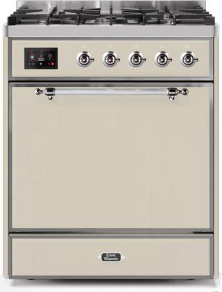 ILVE Majestic 30 Inch Dual Fuel Range Burner Top 5 Burners - UM30DQNE3