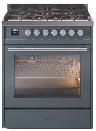 ILVE Professional Plus 30 Inch Dual Fuel Range Burner Top 5 Burners - UP30WMP