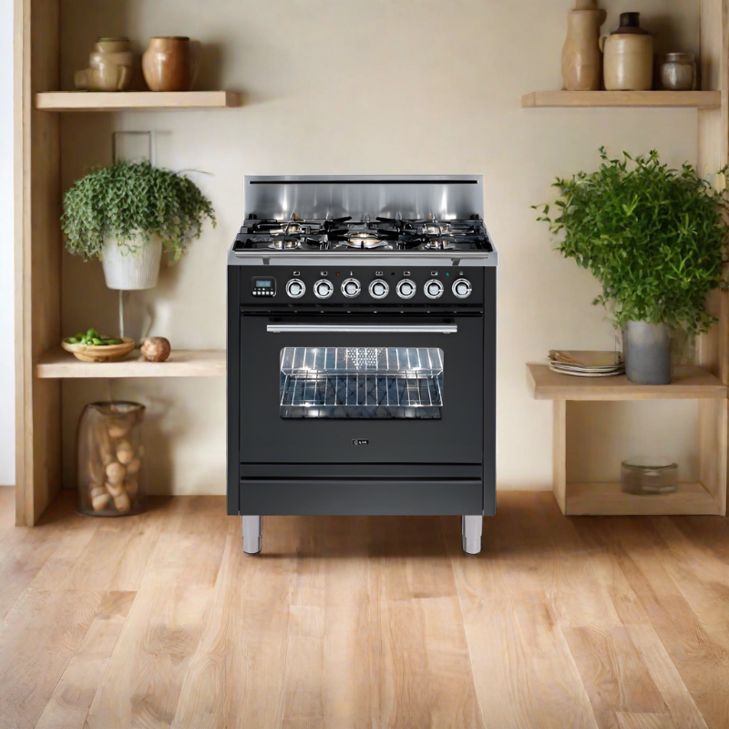 ILVE Professional Plus Series 30 Inch Freestanding Range Gas/Propane (UPW76DVG) Chrome Trim