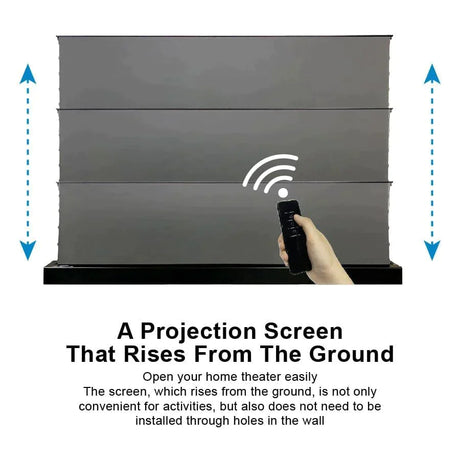 VIVIDSTORM S ALR Motorized Tension Floor Rising Obsidian Long Throw ALR Projector Screen