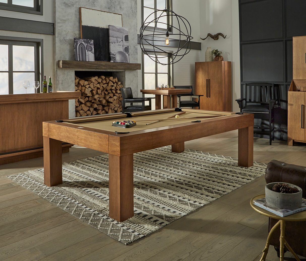 American Heritage Billiards Alta 8' Pool Table (Brushed Walnut)