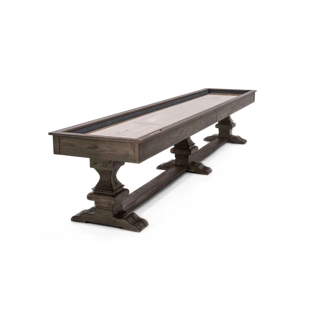 Plank & Hide Beaumont Shuffleboard Table with Free Bowling Pin Set