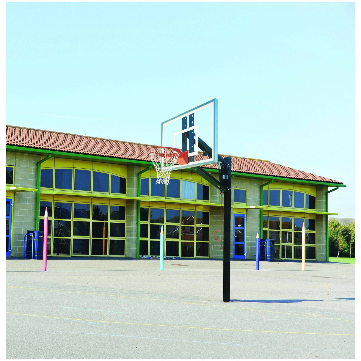 Bison 36″ x 60″ ZipCrank Adjustable Outdoor Basketball Hoop PR95UZC