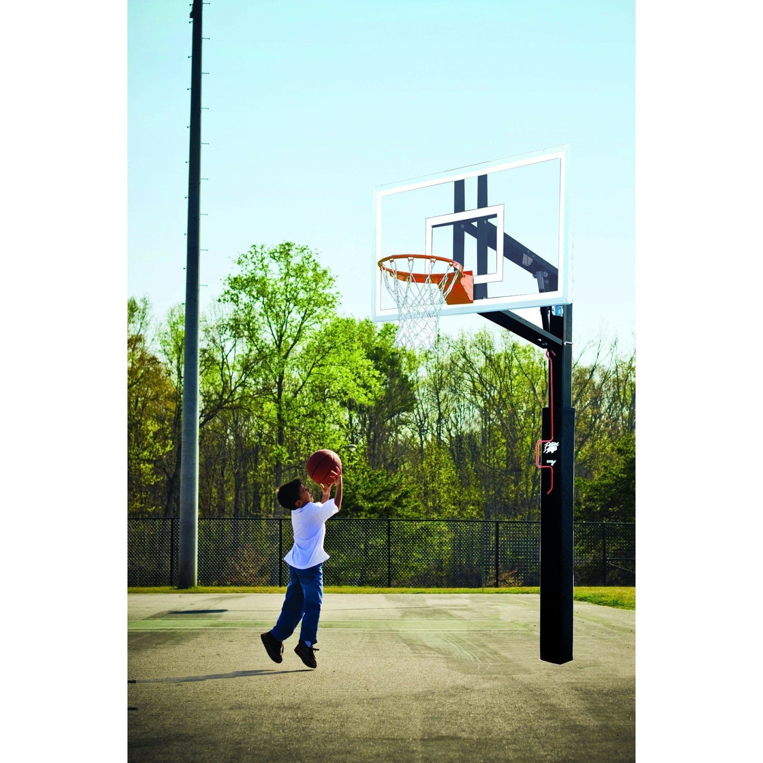 Bison 36″ x 60″ ZipCrank Adjustable Outdoor Basketball Hoop PR95UZC