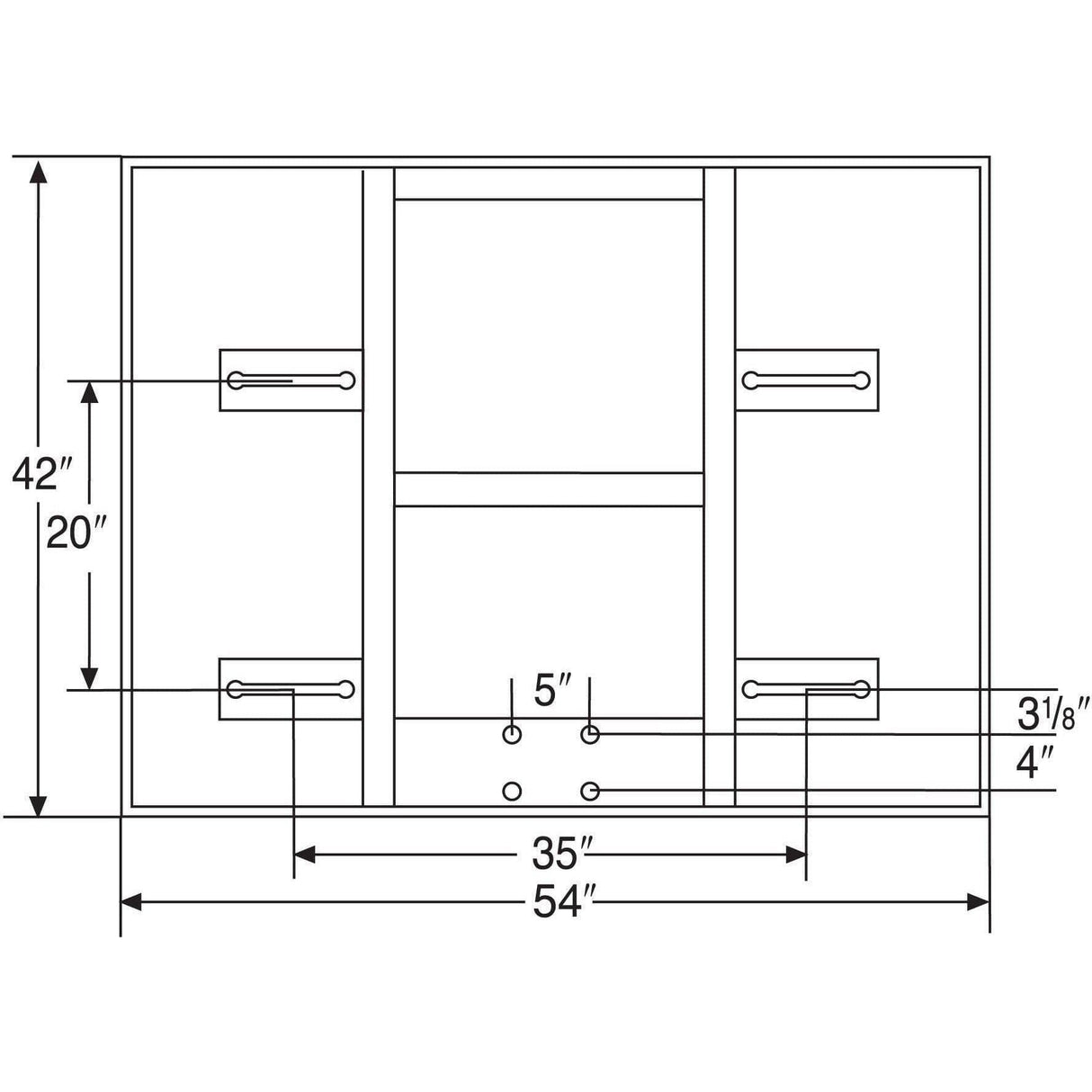 Bison 42″ x 54″ Glass Conversion Backboard BA407C