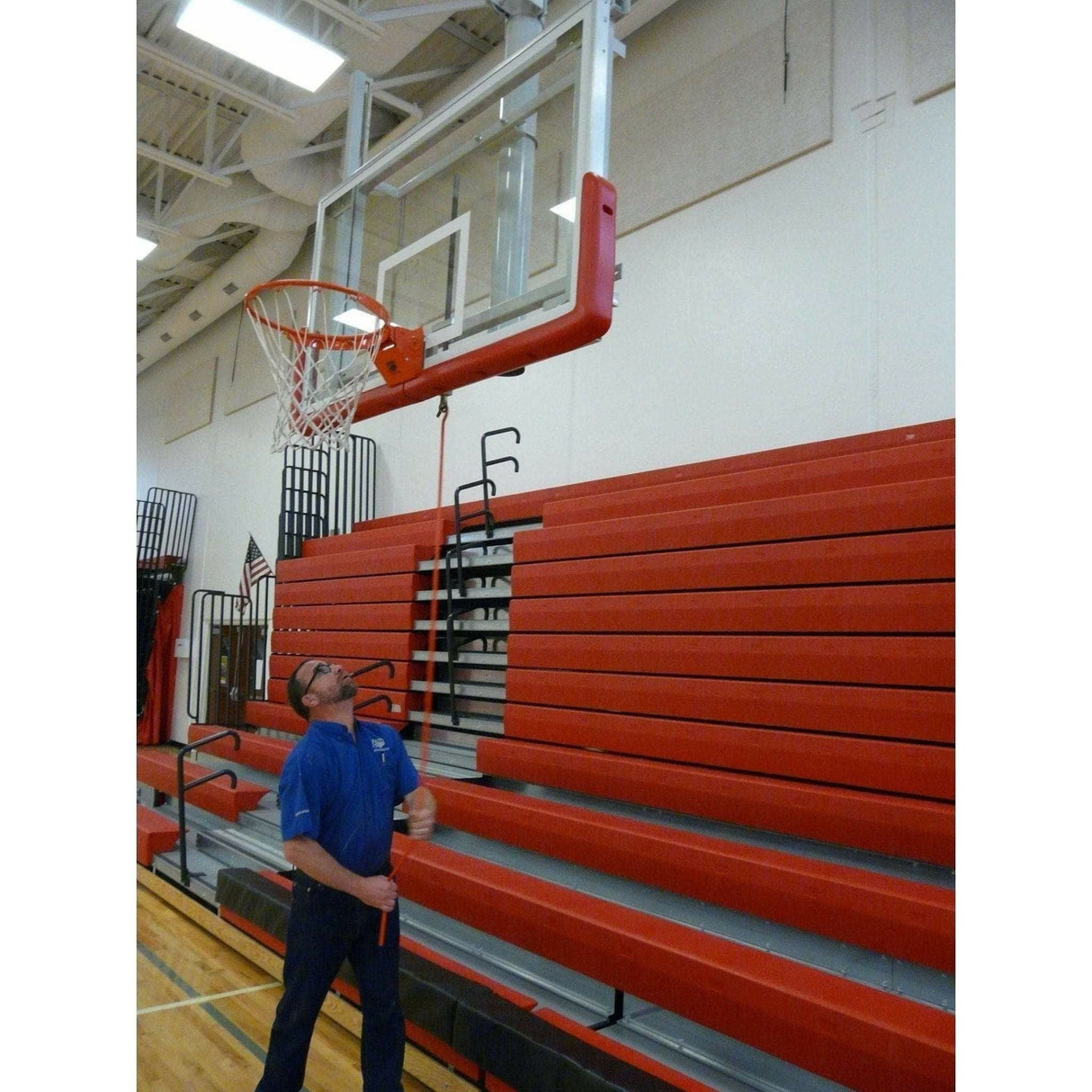 Bison 42" x 72" ZipCrank Manual Backboard Height Adjuster BA980RS