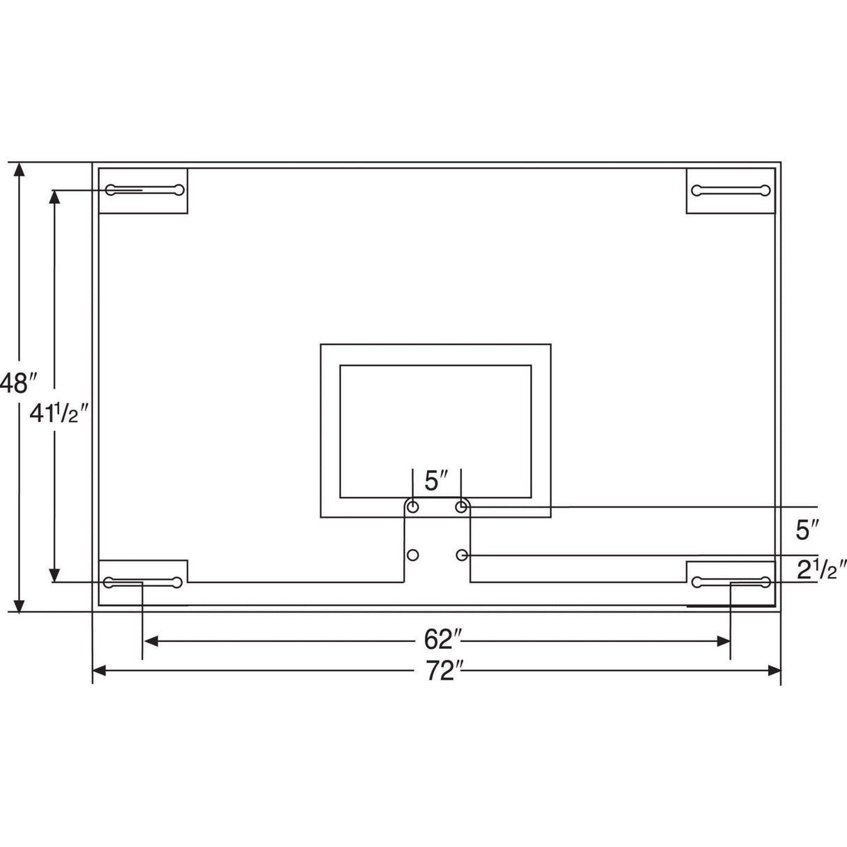 Bison 48″ x 72″ Unbreakable Tall Glass Backboard BA48XL