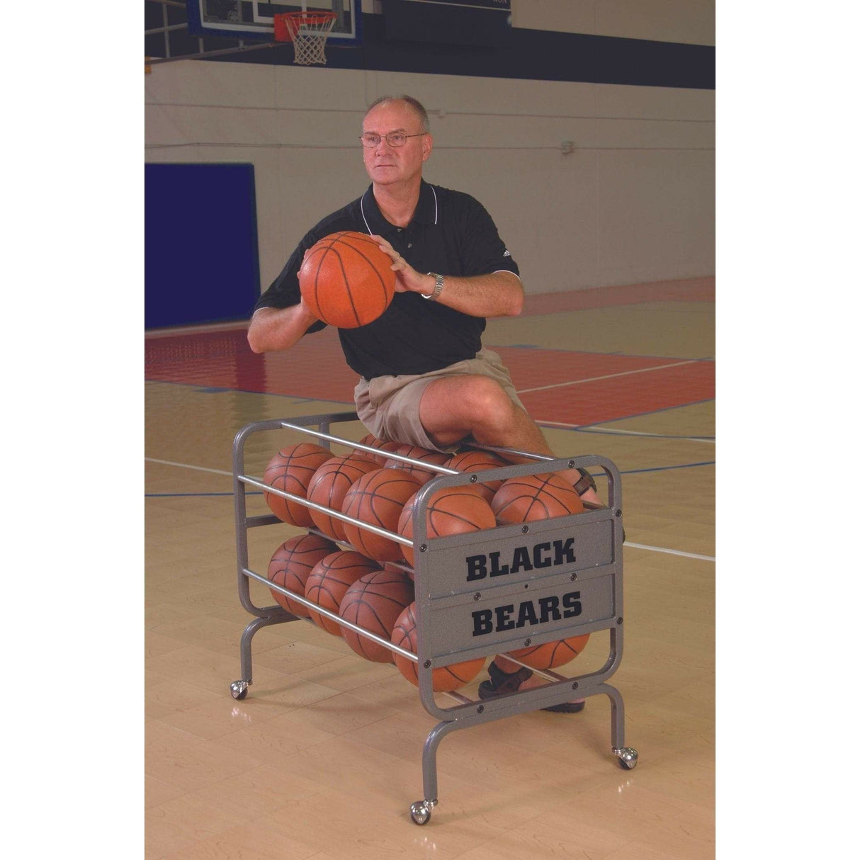 Bison Heavy-Duty Lockable 24 Ball Cart BA245