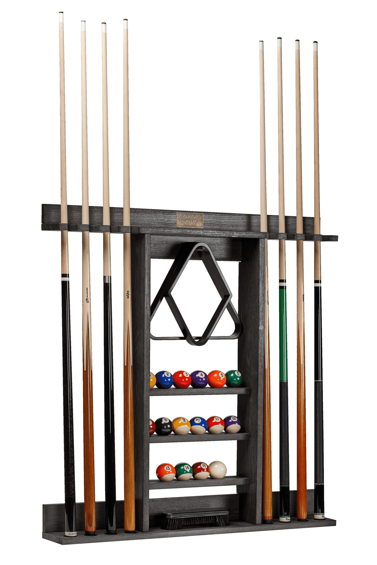 American Heritage Billiards Bluegrass Wall Rack (Black Ash)