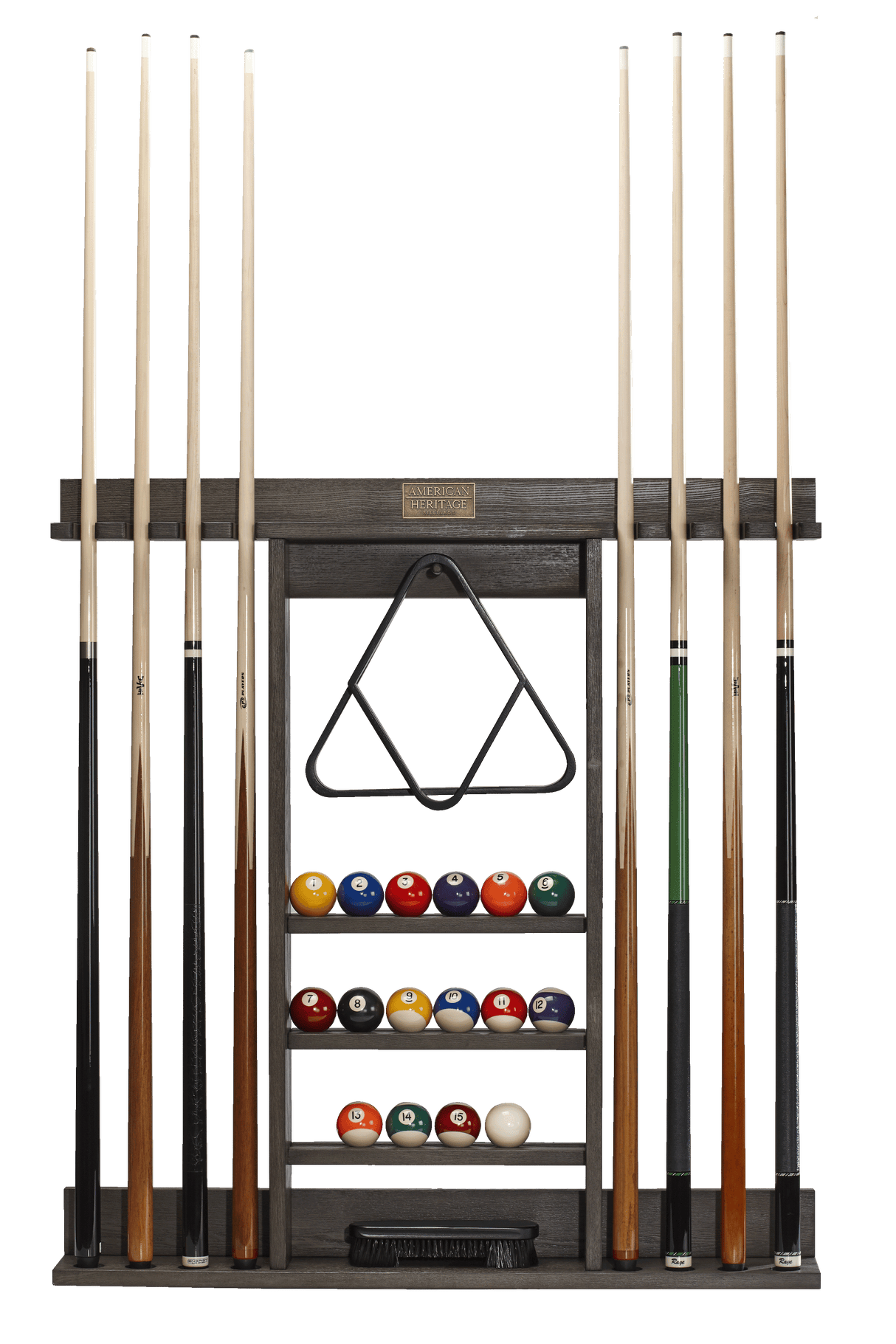 American Heritage Billiards Bluegrass Wall Rack (Charcoal)