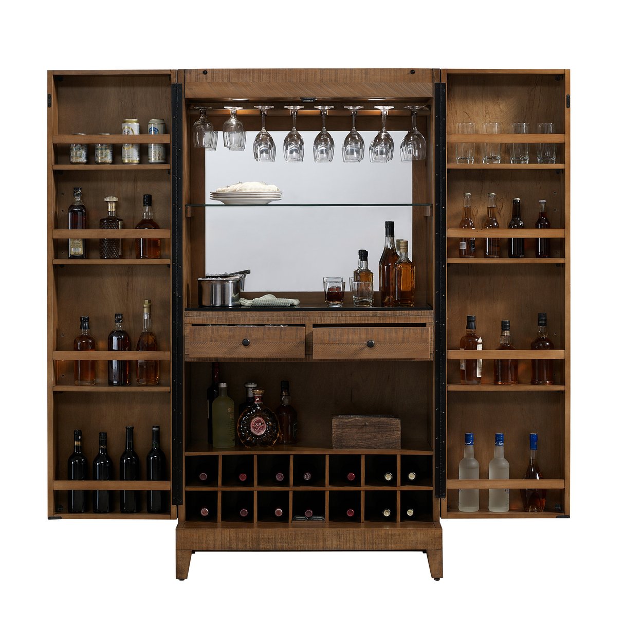 American Heritage Billiards Braxton Wine Cabinet (Reclaimed Wood)